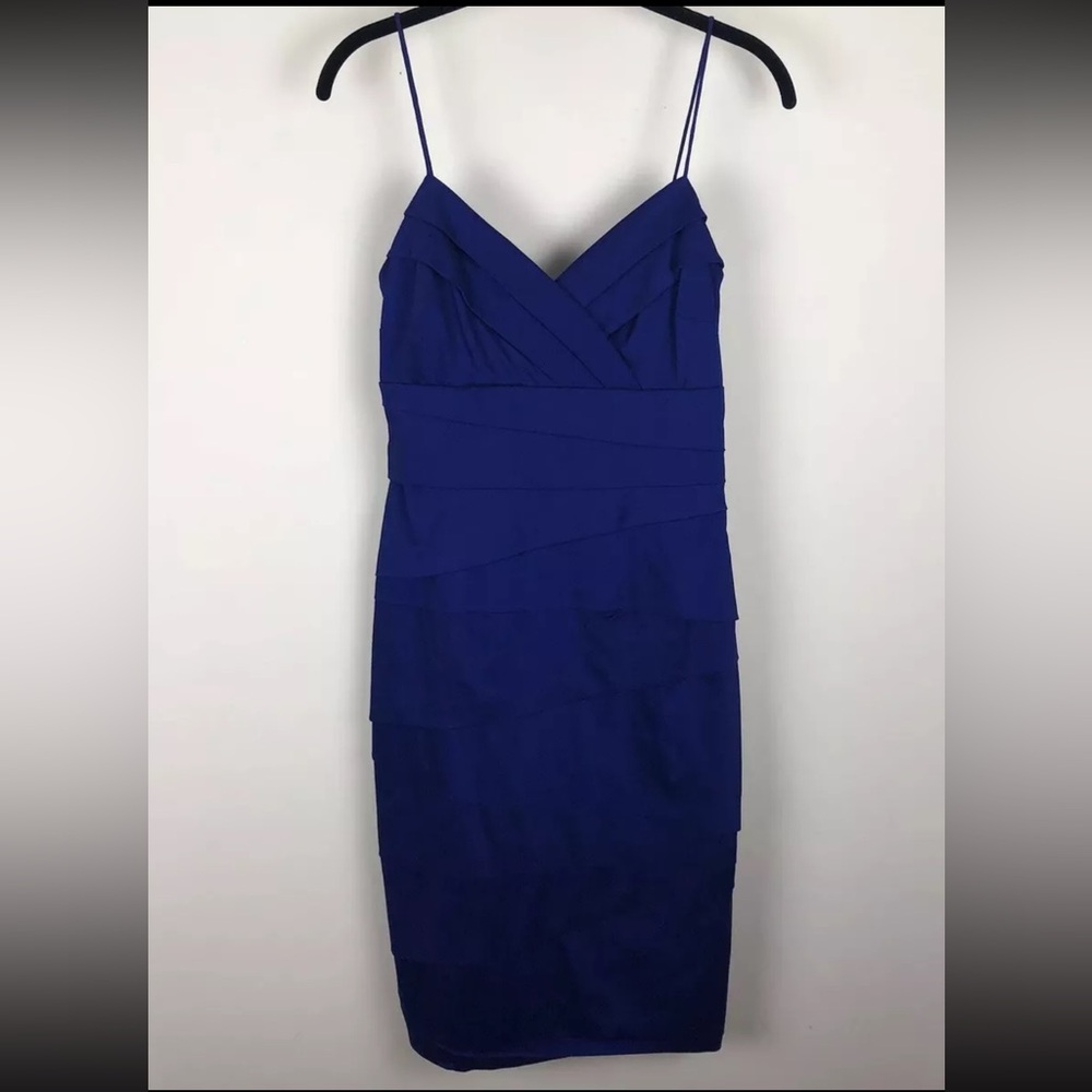 Lauren Ralph Lauren Women’s Dress 4 Purple Spaghetti Strap V Neck Ruffled